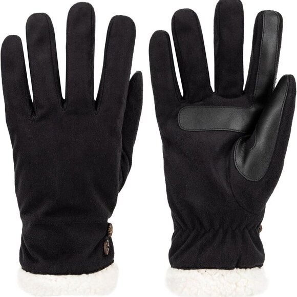 Womens Recycled Microsuede Water Repellent Gloves Sherpasoft Lining Touch Screen - Picture 5 of 6